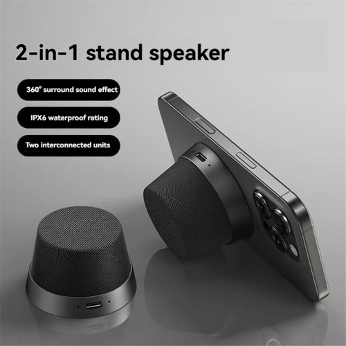 Bluetooth Speaker Magnetic Speaker BT5.3 Mini Sound Box Phone Holder 2