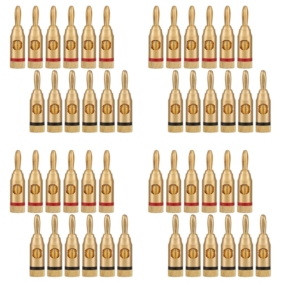 Forgyldt Bananstik, åBen Skruetype (6 Par (12 Stik))-image