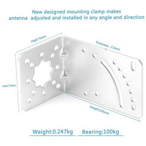Pole Mount Bracket for LPDA Outdoor Antenna with U-Bolt 1