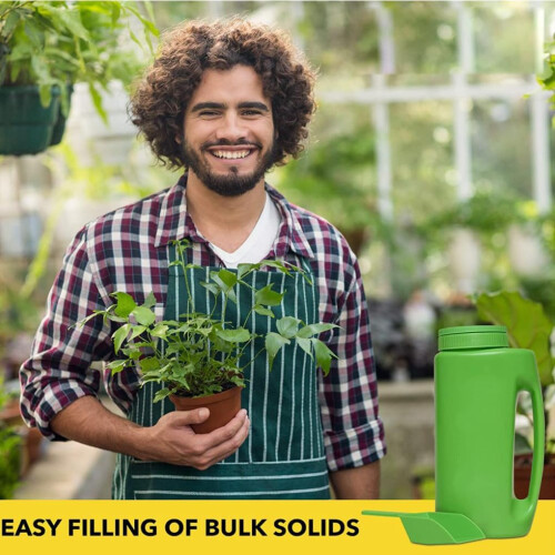 Practical hand spreader for efficient distribution, hand spreader for manure and sowing, ABS hand spreader, green 2