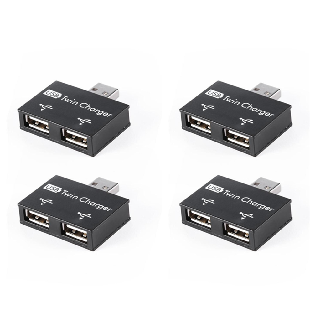 Dual 2 Port Usb Dc 5V Charging Splitter Hub Adapter Converter Black 4711777525349