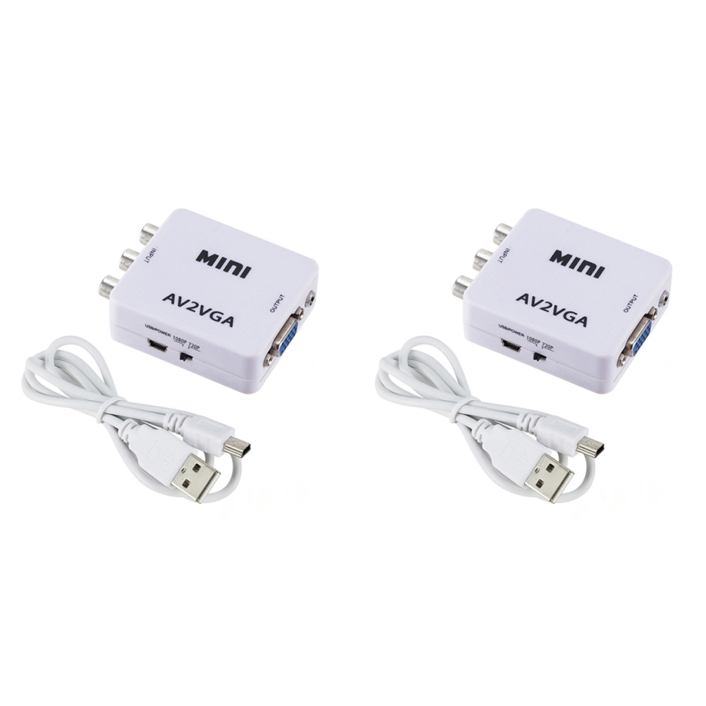 Av () To Vga Audio Video Converter,Support Resolution 1080P /720P 4711777524601