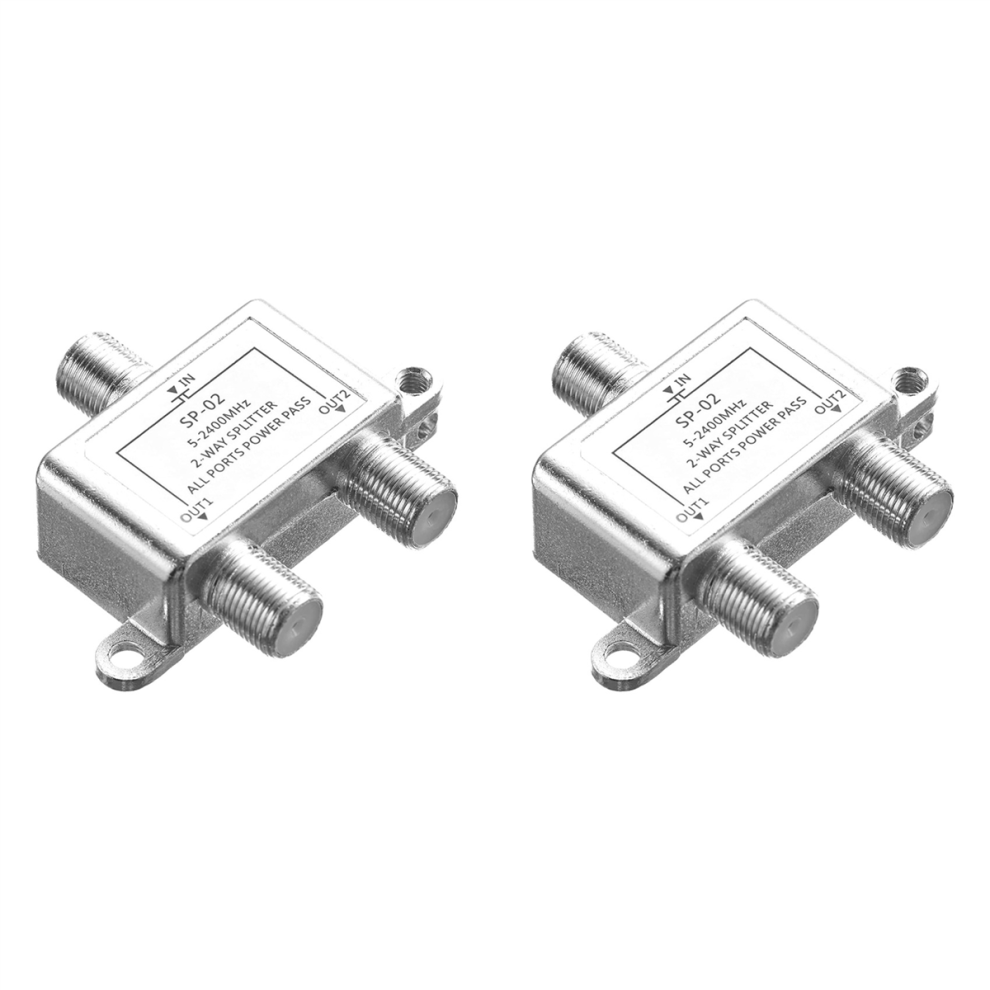 Digital 2 Way Coaxial Cable Splitter 5-2400Mhz, Rg6 Compatible 4711777502418