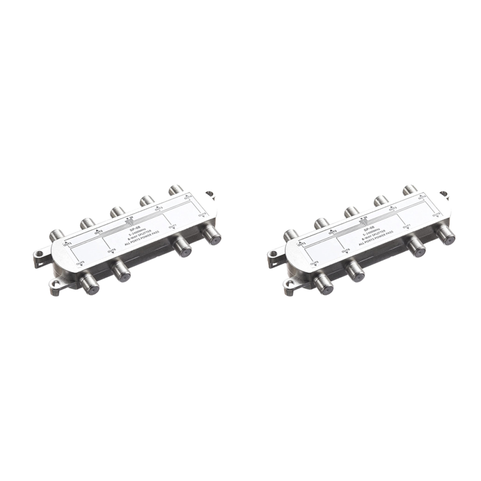 Digital 8 Way Coaxial Cable Splitter 5-2400Mhz, Rg6 Compatible 4711777502425