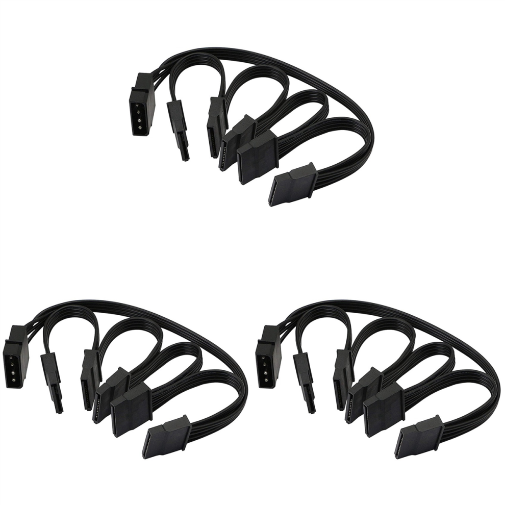 4Pin Ide 1 To 5 Sata 15Pin Hard Drive Power Supply Splitter Cable 4711777503804