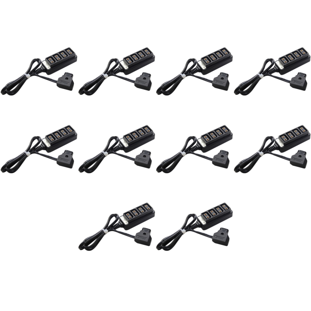 D-Tap Male To 4-Port P-Tap Female Camera Power Supply Distributor Black 4711777525288