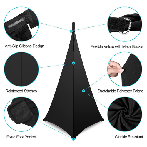 Dj Speaker Cover Compatible with Most Adjustable Tripod Speaker Stand 1
