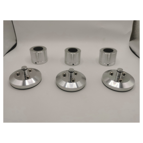Speaker Isolation Stand Lead Alloy Adjustable Tray Pad Silver 1