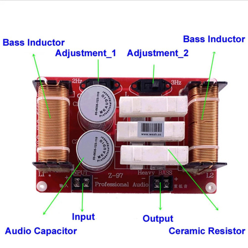 550W Heavy Bass Speaker Frequency Divider Subwoofer Crossover Filter 1