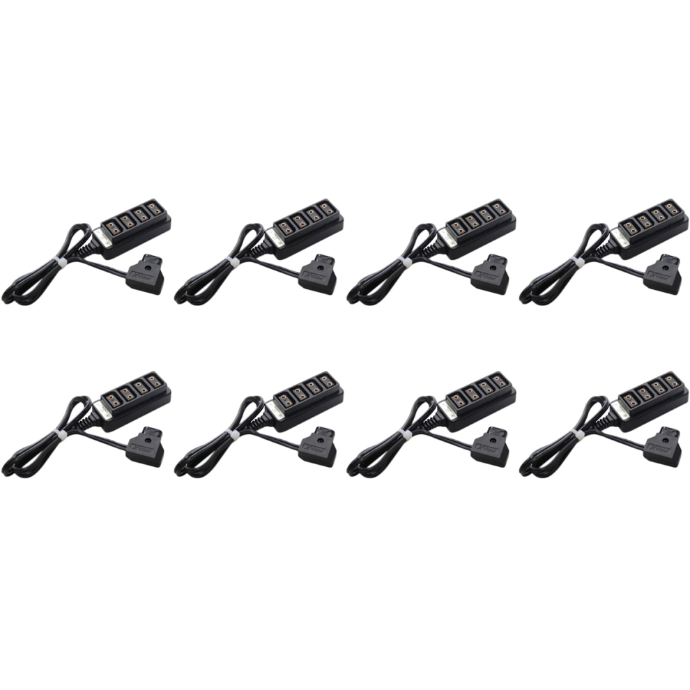 D-Tap Male To 4-Port P-Tap Female Camera Power Supply Distributor Black 4711777525271