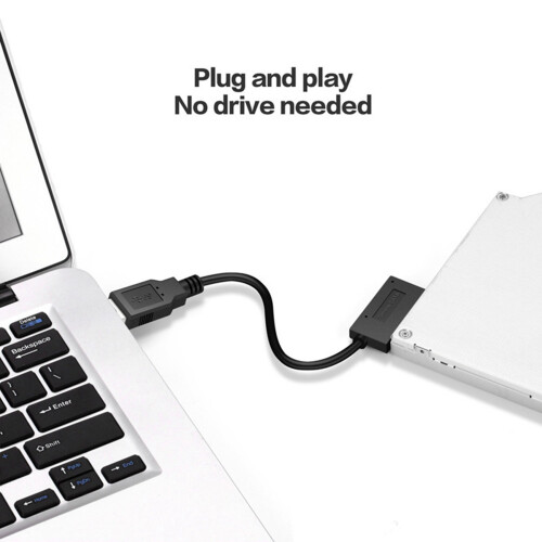 USB Adapter PC 6+7P CD DVD Rom 13 Pin Drive Cable for Laptop Notebook 1