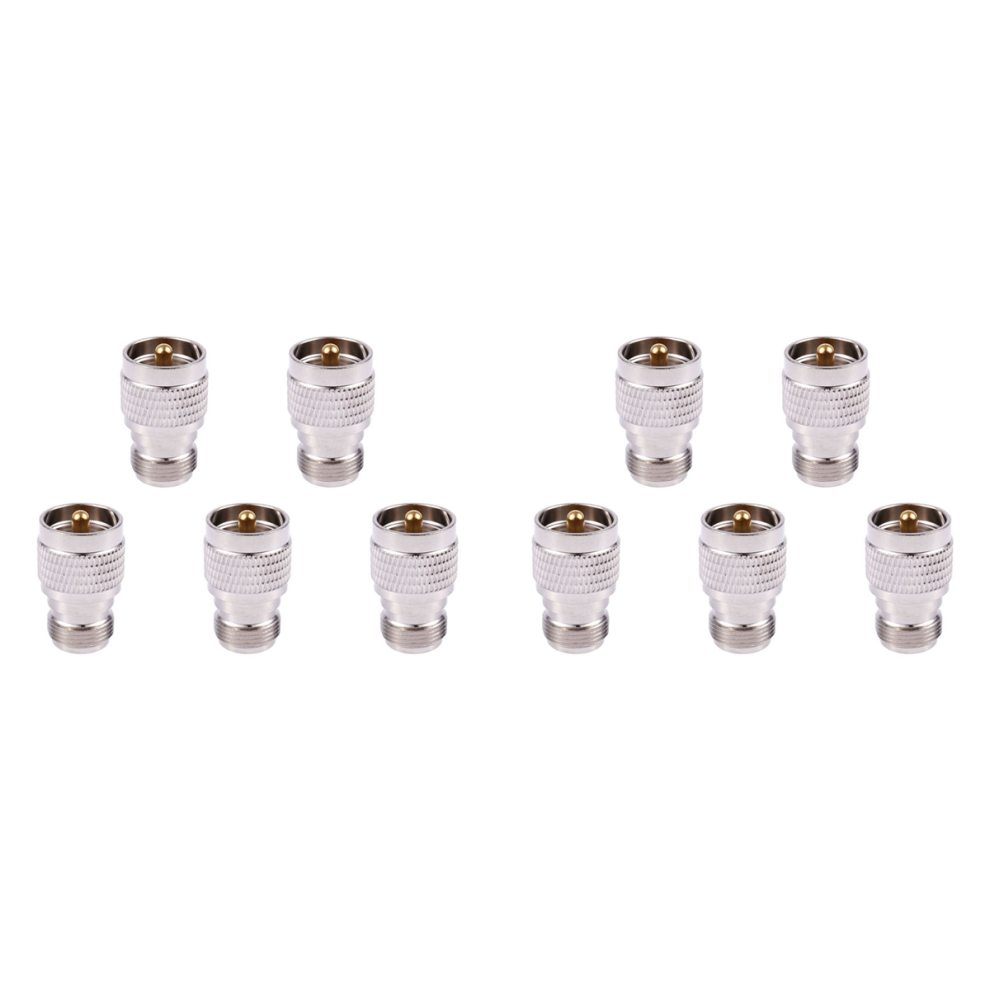 Uhf Male Pl259 To N Female M/F Straight Coax Adapter 4711777527435