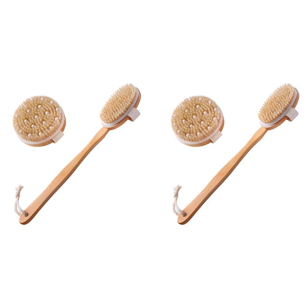 Dry Brushing Body Brush Set of 2, for Shower, Dry Brush for Cellulite