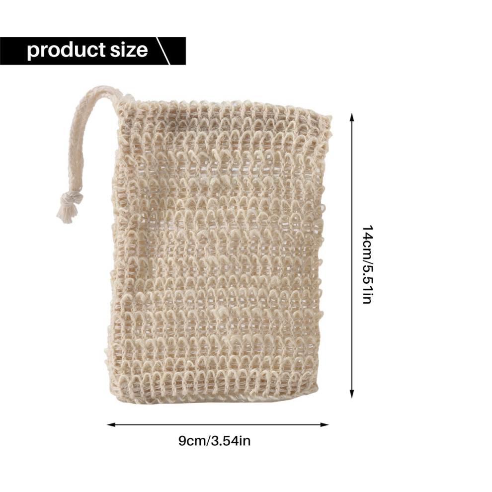Omã¤Rkt 50Pcs Shower Bath Sisal Soap Bag Exfoliating Soap Saver Pouch Holder