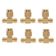 SMA-Stecker auf zwei SMA-Buchsen, Triple-T-Adapter, 3-Wege