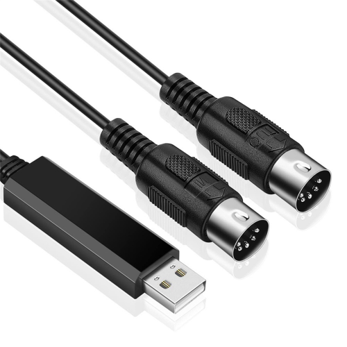 USB MIDI Cable Converter for PC to Piano Keyboard in Studio 6.5Ft 2