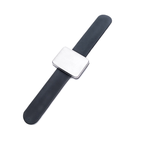 Cinturino da polso magnetico autoadesivo regolabile per clip da salone nero 1