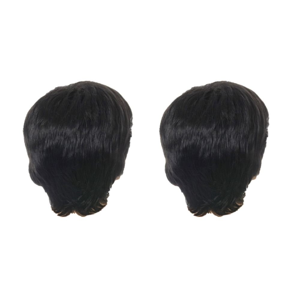 Omã¤Rkt Unisex Black Fashion Wig Short For Men Realistic Natural Toupee Wigs