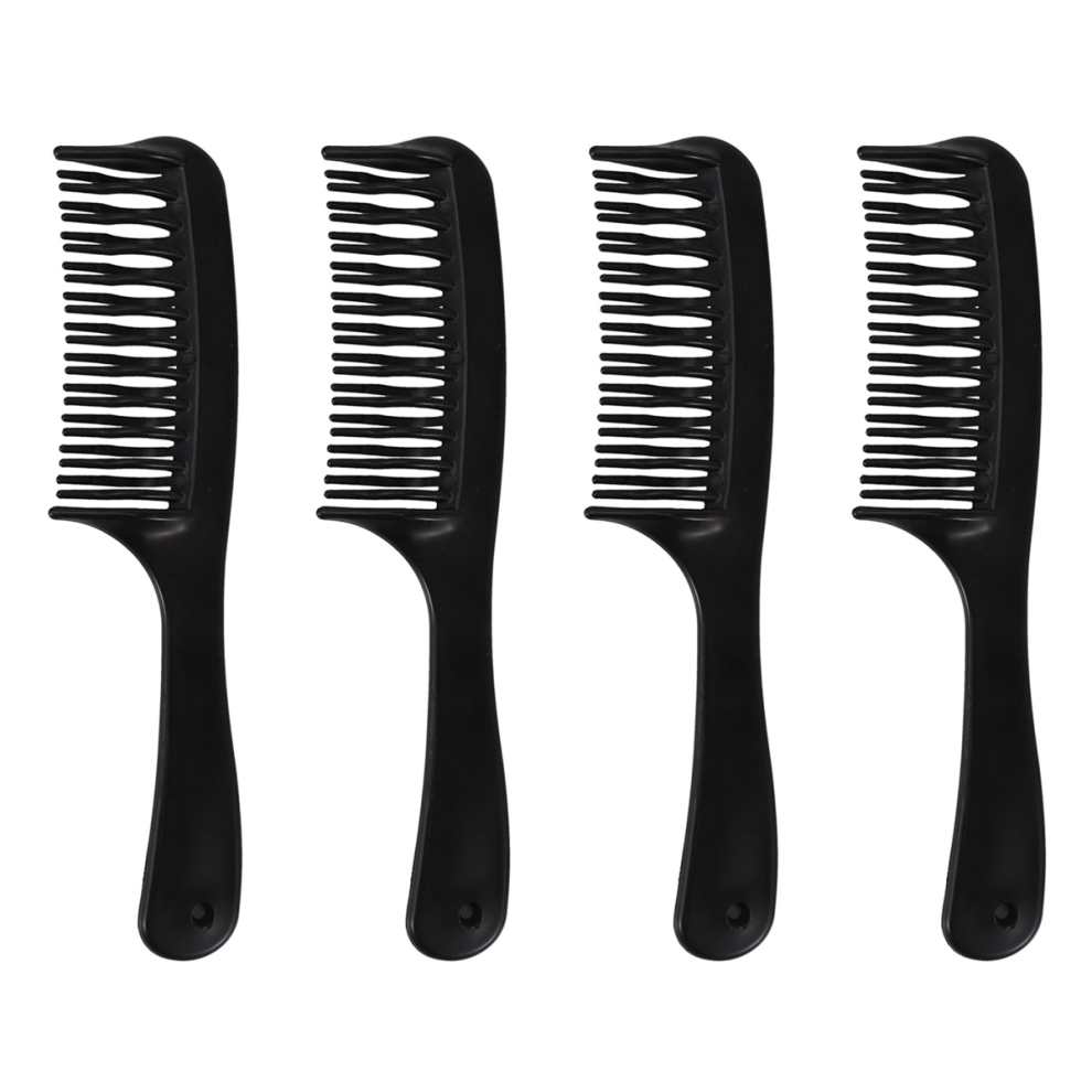 Omã¤Rkt Black Double Row Tooth Hair Comb With Handle For Long Curly Wet Hair