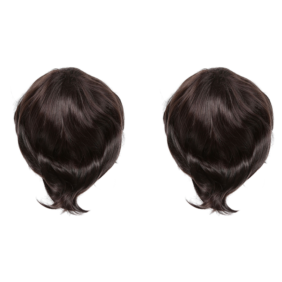 Omã¤Rkt Unisex Black,Brown Fashion Men's Wig Short Straight Wig Artistic Brown Black Wigs