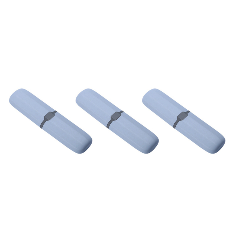 Blue Toothbrush Case Stretchable Toothpaste Holder
