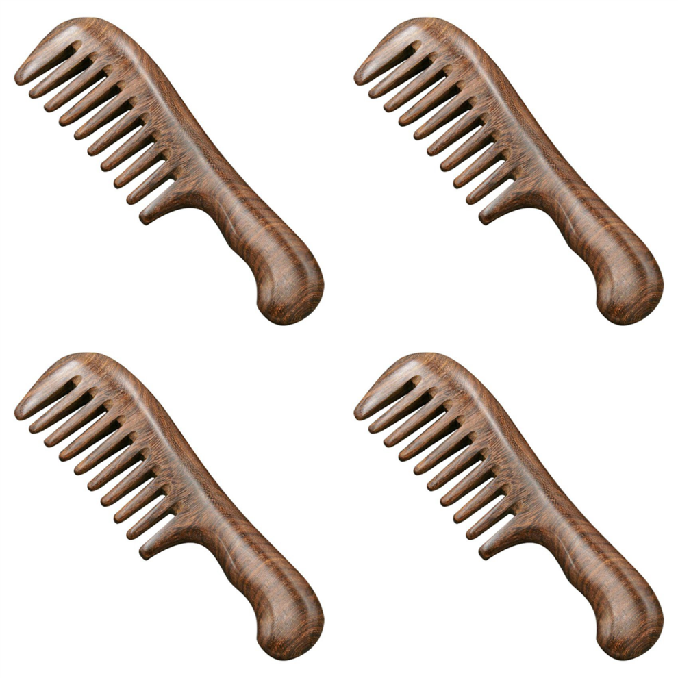 Omã¤Rkt Portable Wide/Dense Coarse Tooth Wooden Comb Hair Massage Tool Coarse