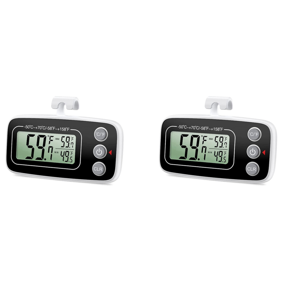 Omã¤Rkt Fridge Thermometer, Digital Refrigerator Thermometer For Home 2Pcs