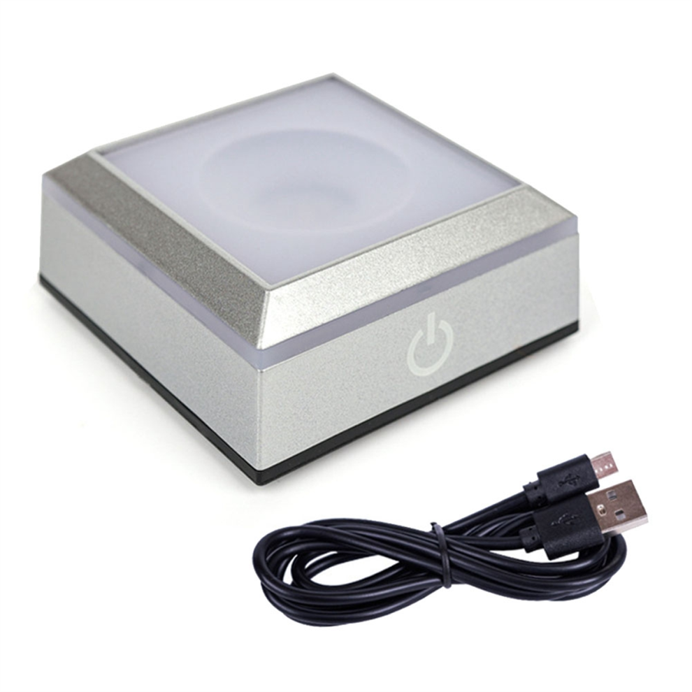 LED Lamp Base Display Stand Touch Crystal Ball Lamp Base Silver-image-OPC-PJ5C5FH-NEW