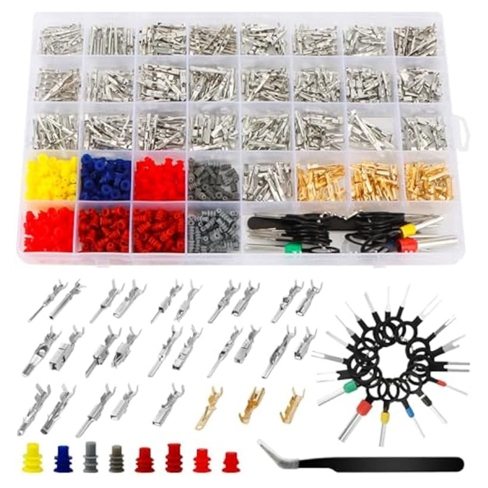 969Pcs Automotive Pin Connectors Kit,28 Types Electrical Terminal 4852230707138