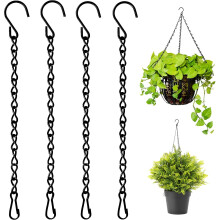 Set of 4 Steel Chain with S Hooks for Hanging Bird Feeder, Lanterns