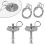 Haubenstift-Set für Auto, Haubenstift-Platten-Verriegelungsclip-Set 4