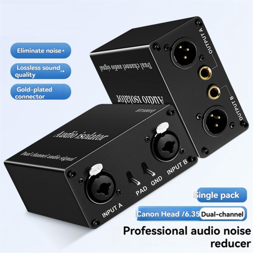 2-Channel XLR Audio Isolator Noise Reduction Filter 2