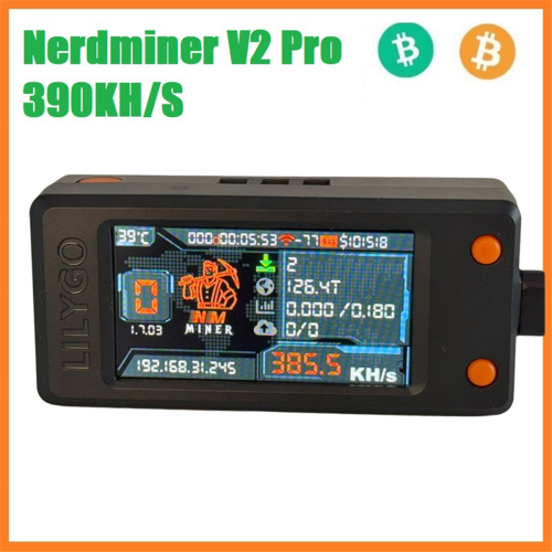 NMMiner Nerdminer V2 Pro 390KH/S BTC Solo Lottery Miner 1
