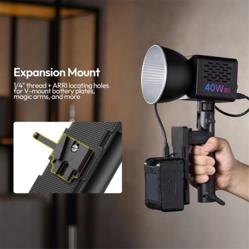 AL06 Adjustable Light Handle Grip Stand with Power Mount Angle 2