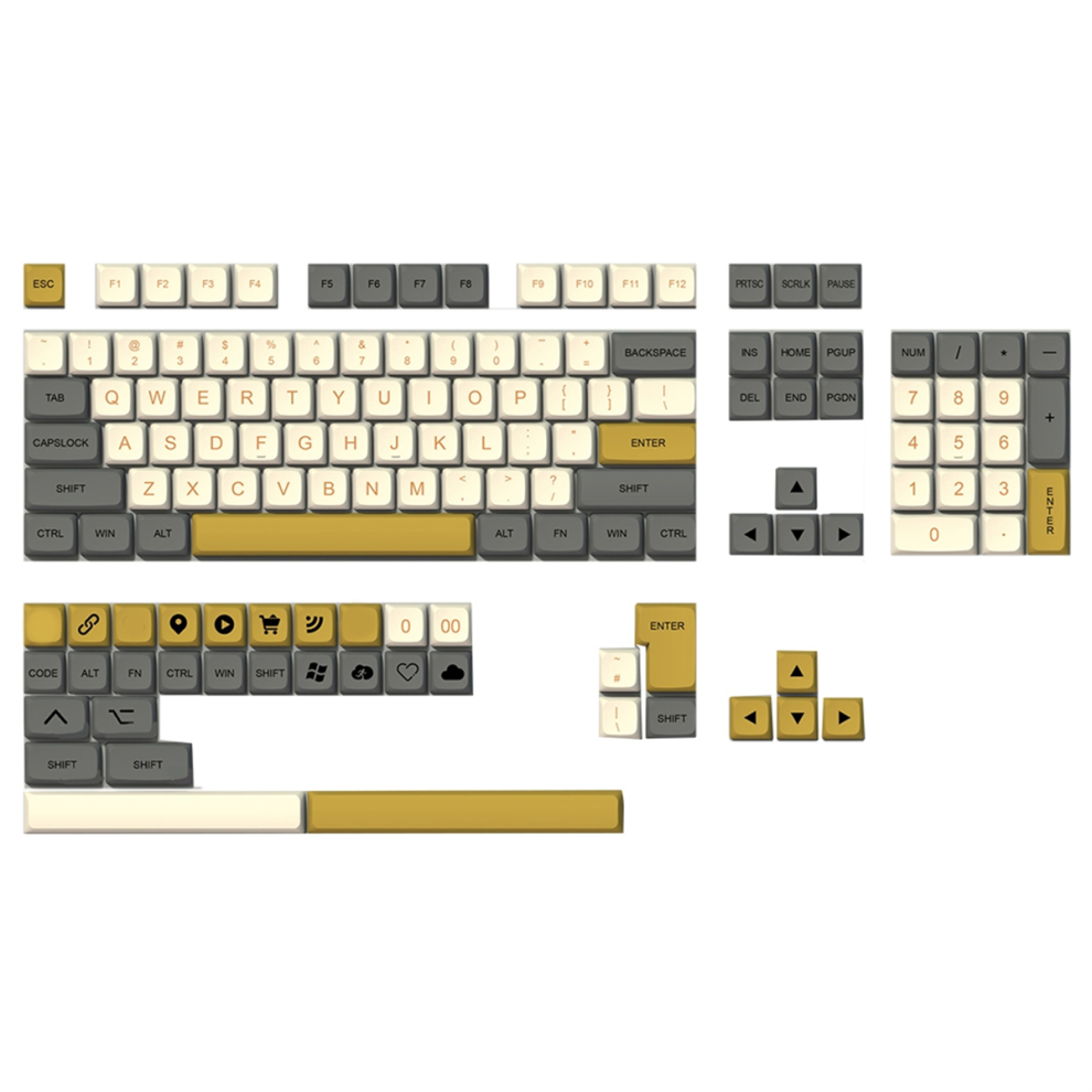 Xda Pbt Colorblock Keycaps 138 Keys Pbt Material Sublimation English 4712529044057