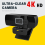 Webcam 4K Full HD Web Camera con microfono USB Plug Autofocus,B 2