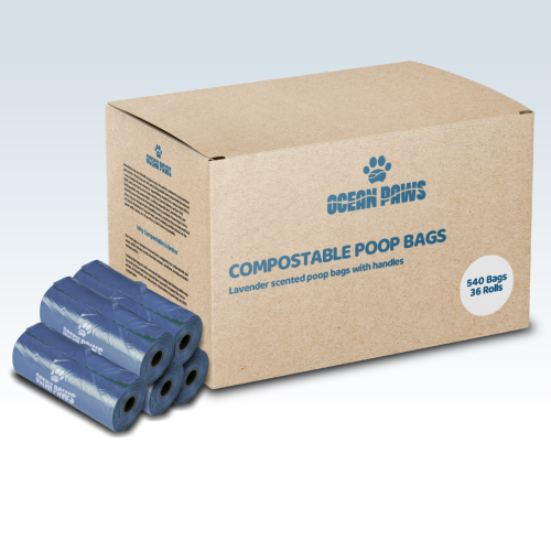 OceanPaws Poo Bag Rolls Biodegradable/Compostable 540 Count
