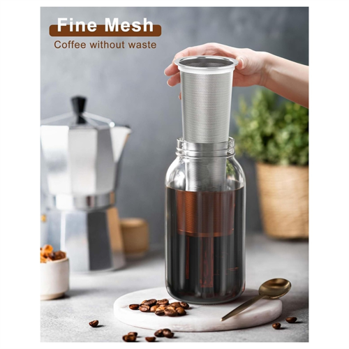 Cold Brew Coffee Filter for 64OZ Glass MasonJar Pitcher - Fine Mesh 2