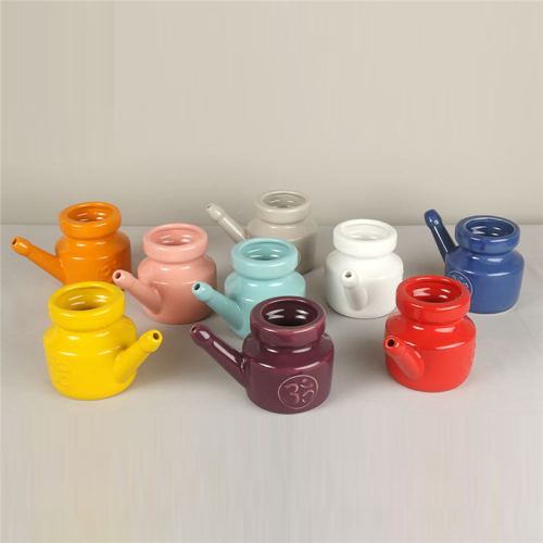 350Ml Ceramic Neti Pot Nose Cleaning Pot,Blue 1