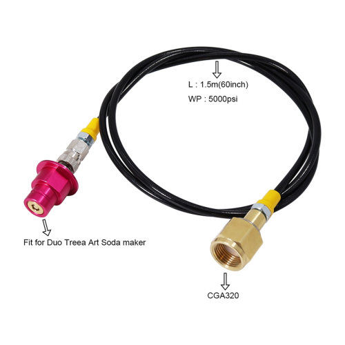Soda Terra Machine Co2 Adapter Quick Connector Adapter Plastic Hose 2