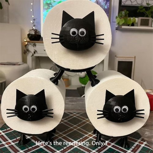 Cat Roll Holder Toilet Paper Holder Bathroom Set 1