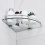 Bathroom Shelves, Bathroom Glass Corner Shelf Triangle Wall Mounted 2