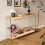 80cm Rectangular Narrow Console Entry Table with Tempered Glass Legs 5