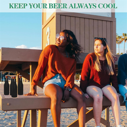Beer Bottle Cooler Sleeves, Zip up Neoprene 2