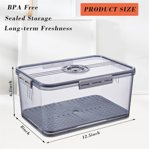 Bread Box with Lid for Kitchen Counter, Airtight Loaf Bread Storage 2