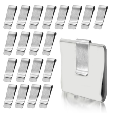 20Pack Stainless Steel Money Clip Silver Slim Cash Clip,Card Holder