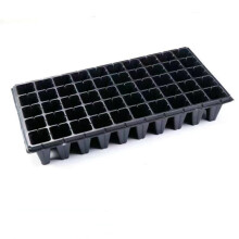 Plant Tray with 128 Cells, 54 x 28 cm, Plastic Propagation Tray for Seedlings and Young Plants, Black (A)
