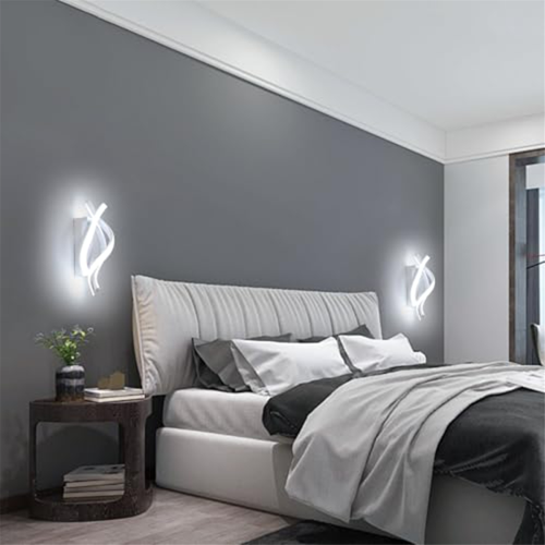 Applique da parete a LED moderna a spirale, 28 W, bianco freddo per interni 2