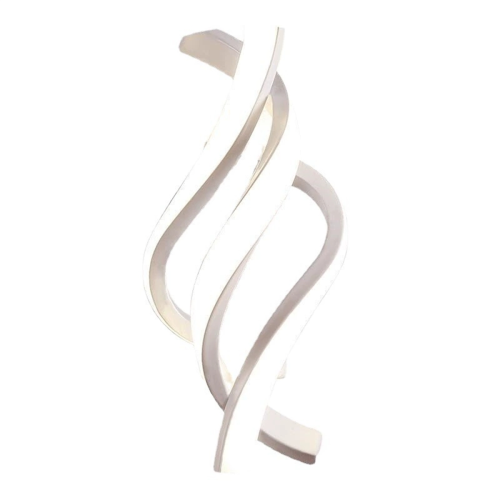 Applique da parete a LED moderna a spirale, 28 W, bianco freddo per interni