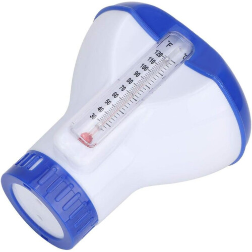 Floating Pool Chlorine Dispenser with Thermometer Tablet Holder Floating Tablet Dispenser 2